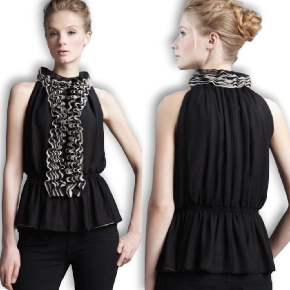 Robert Rodriguez Sleeveless Ruffle Top